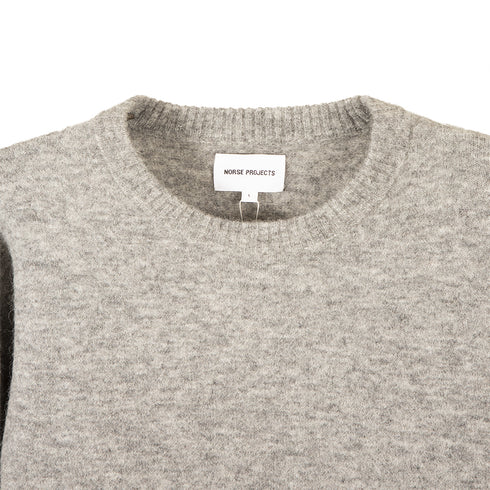 Norse Projects Sigfred Alpaca Merino Grey Melange N45-05211500 Degli Uberti